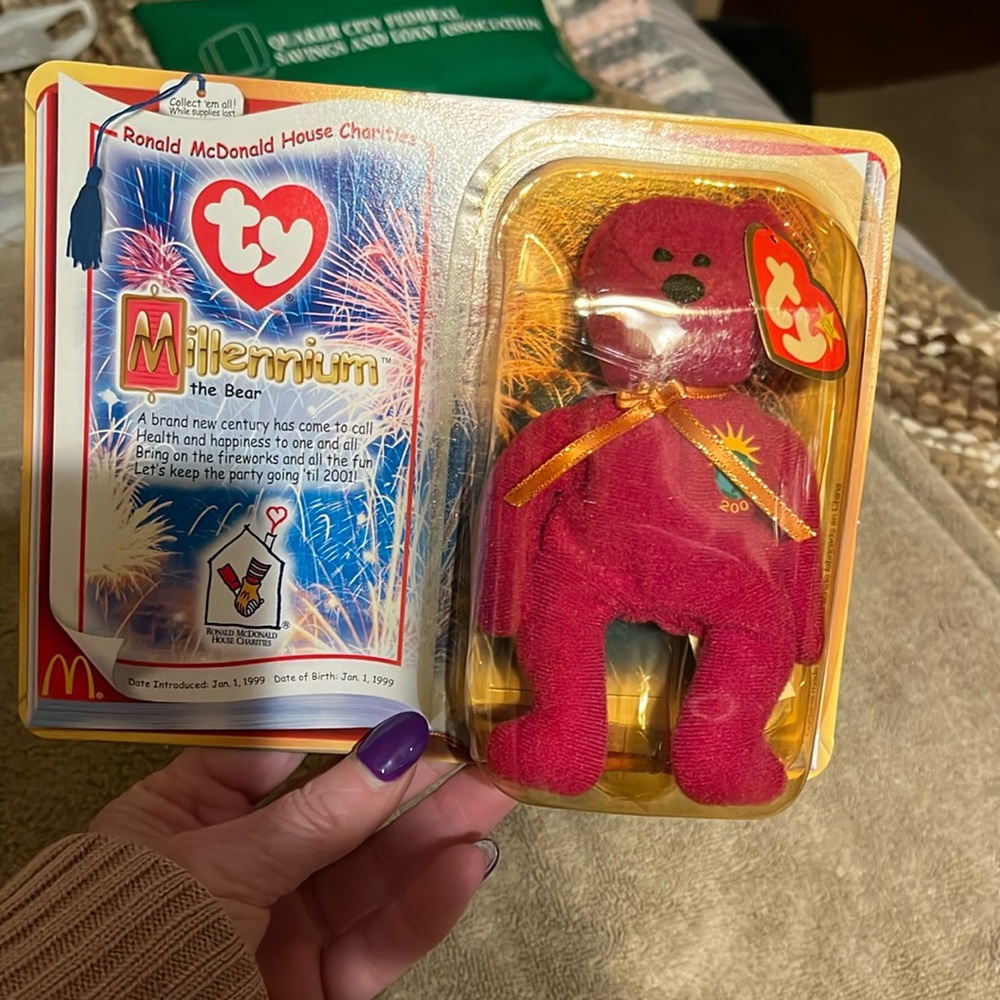 Ty teenie beanie baby Millennium Bear 2000 sealed mint  condition package